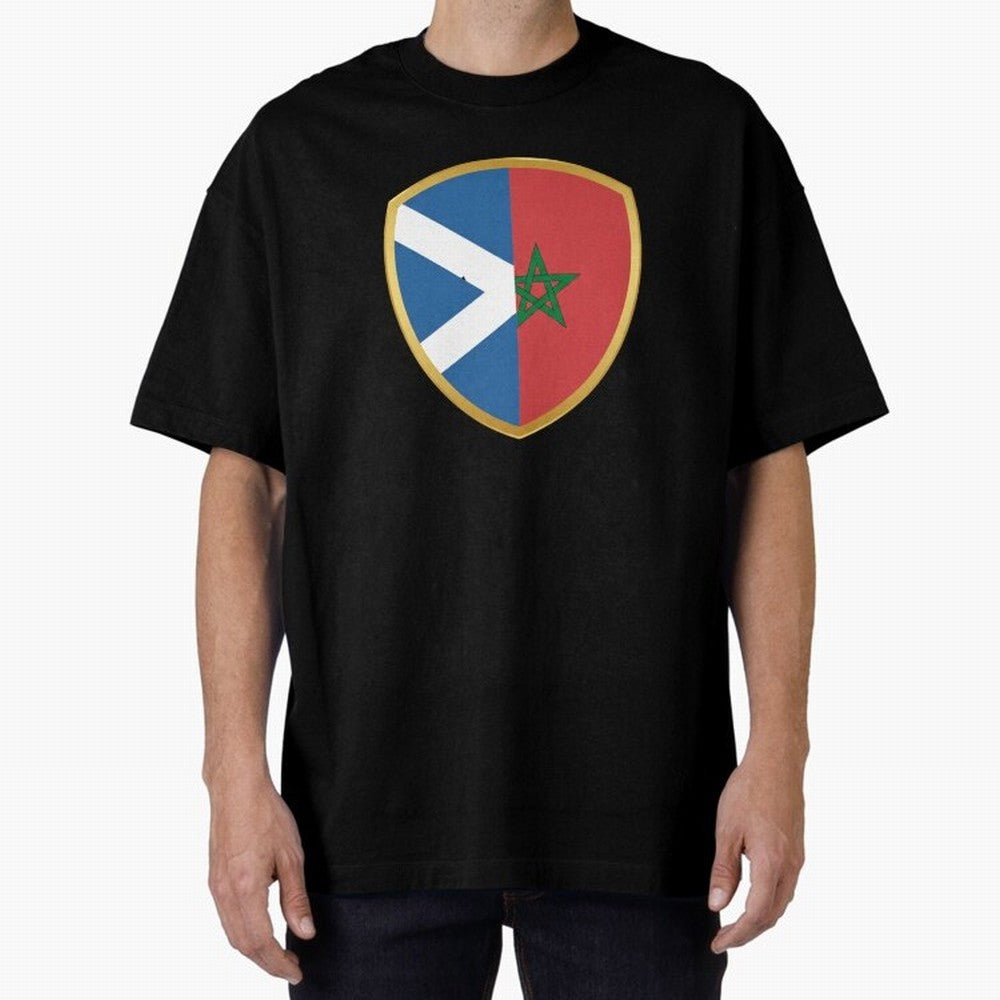 FIFA World Cup -Scotland v Morocco Oversized T-Shirt Share the FIFA World Cup 2026 Group Stage Journey through Mbappe Highlights, Germany Pride, Goal Celebration Energy, Supporter Heritage, Football Icons and Worldwide Tournament Joy; Ideal for