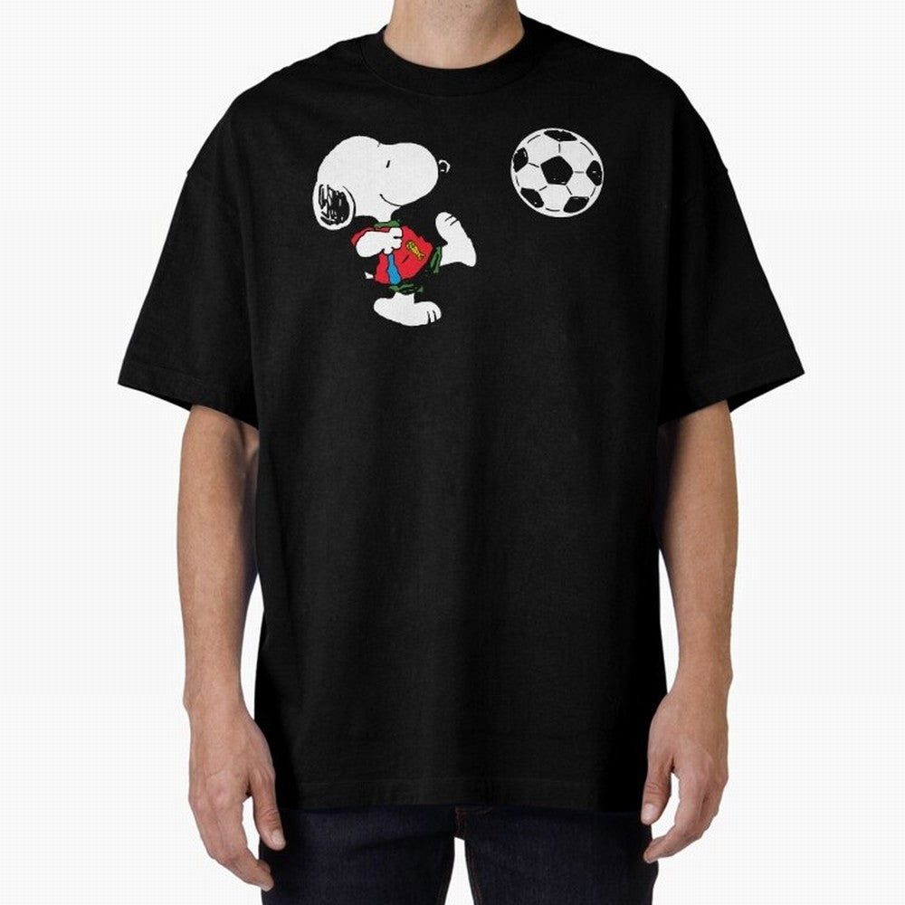 SNOOPY Football - FIFA World Cup 2026 Oversized T-Shirt Back Your Heroes with Global Football Passion for FIFA World Cup 2026, Highlighting Neymar, Haaland and Cristiano Ronaldo, England, Tournament Hype, Historic Matchups, Family Viewing Parties