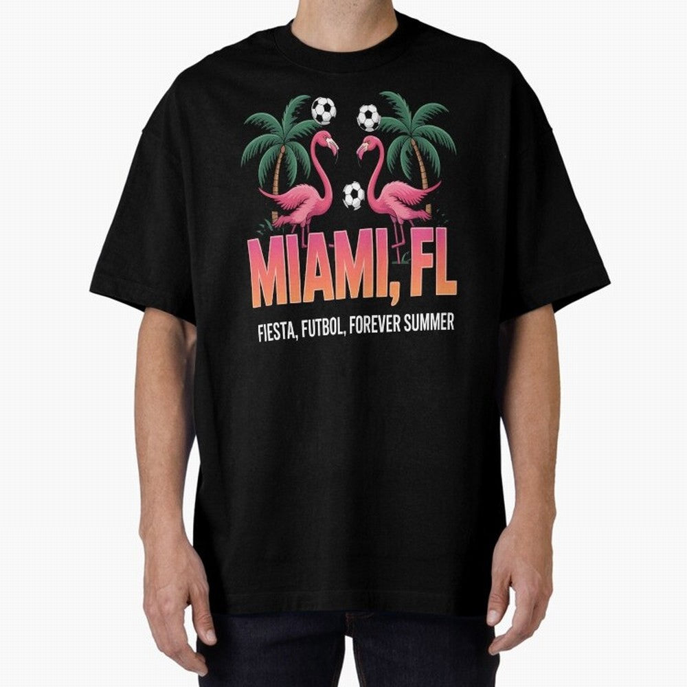 2026 soccer city - Miami FL - canada soccer - mexico soccer - north america soccer - 2026 soccer - world football 2026 - funny soccer shirt - patriotic soccer - sarcastic soccer Oversized T-Shirt Show Your Stadium Side during Global Football