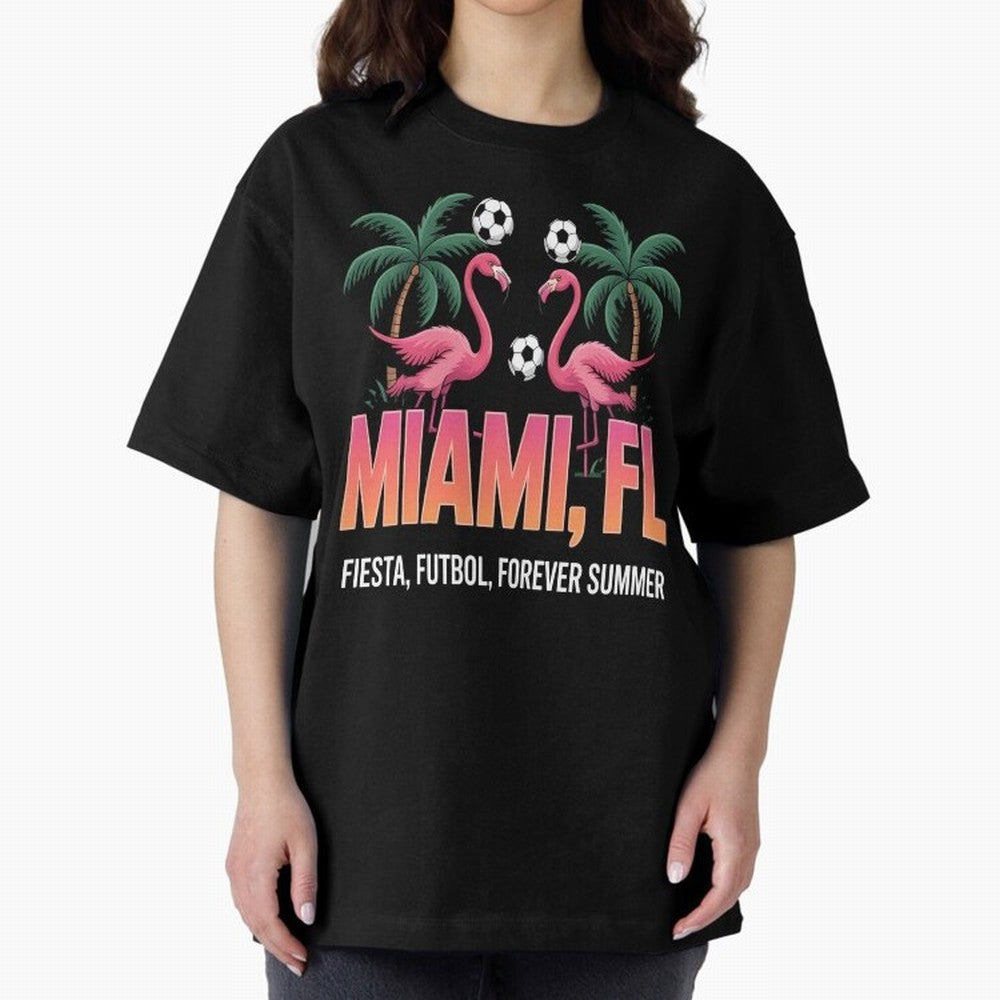 2026 soccer city - Miami FL - canada soccer - mexico soccer - north america soccer - 2026 soccer - world football 2026 - funny soccer shirt - patriotic soccer - sarcastic soccer Oversized T-Shirt Show Your Stadium Side during Global Football