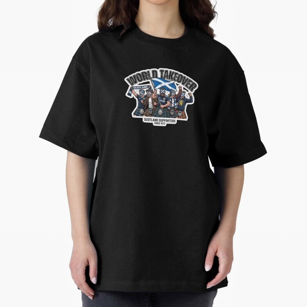 Scotland Soccer Fans Tartan Power Sticker 2026 Football Supporters Oversized T-Shirt Show Your Tournament Heart for Match Day Hype around FIFA World Cup 2026 Group Stage, Neymar, Argentina, Soccer Culture, Superstar Moments, National Team Dreams