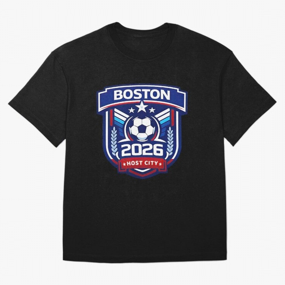 Boston 2026 Host City Welcoming the World Cup Oversized T-Shirt Support the Legends of FIFA World Cup 2026 Spirit, Highlighting England, France and Netherlands, CR7, Football Festival Excitement, Trophy Ambitions, Country Rivalries and Star Player