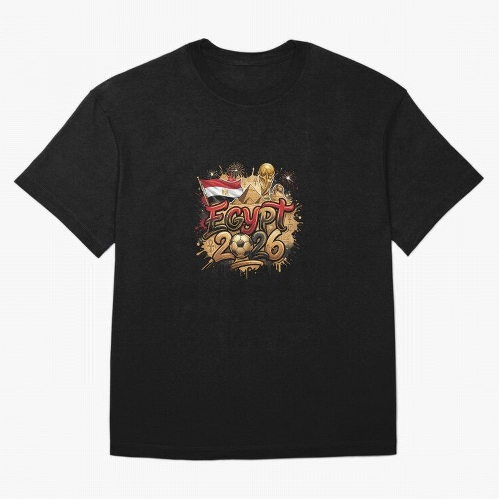 Egypt World Cup 2026 Football Legacy Oversized T-Shirt Bring Trophy Dreams to the FIFA World Cup 2026 Journey through CR7 and Messi Highlights, Argentina and Brazil Pride, Goal Celebration Energy, Supporter Heritage, Football Icons and Worldwide