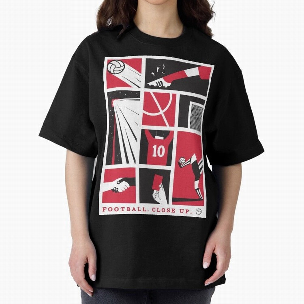 World Cup 2026 Soccer Celebration: United Football Fan Art Oversized T-Shirt Feel the Trophy Chase of Global Football Passion for FIFA World Cup 2026 USA Canada Mexico, Driven by Messi, Neymar and Mbappe, France and Portugal, Goal Celebration