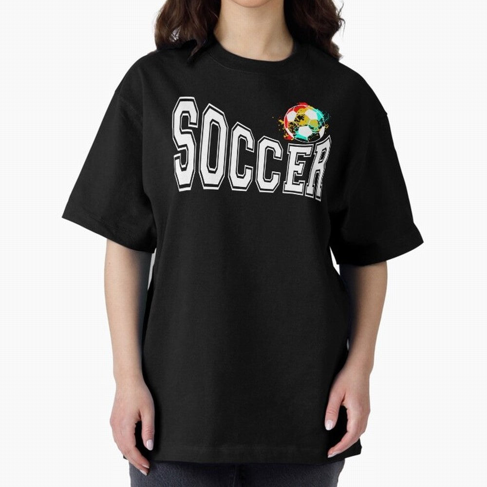 Football World Cup 2026 Oversized T-Shirt Back Your Heroes with Global Football Passion for FIFA World Cup 2026 USA Canada Mexico, Capturing Cristiano Ronaldo, Haaland and CR7, Argentina and Brazil, Global Supporter Spirit, Legendary Goals,
