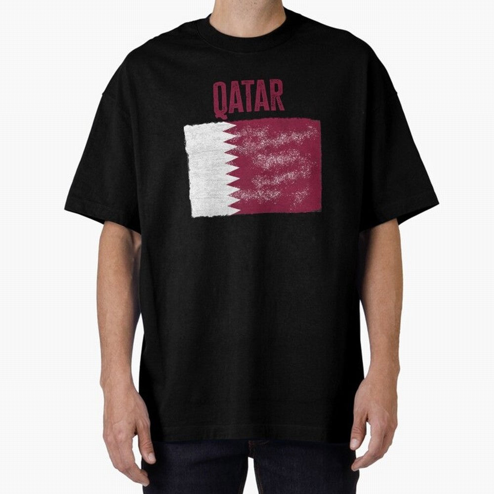 Qatar Oversized T-Shirt Celebrate the Biggest Stage of FIFA World Cup 2026 Group Stage Featuring Cristiano Ronaldo, France and Portugal Energy, Match Day Excitement, Supporter Culture, Golden Goals and Global Football Passion; Ideal for Fans Who