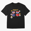 Group?D?¨C?World?Cup?2026?Flags Oversized T-Shirt Discover FIFA World Cup 2026 Group Stage Featuring Mbappe and Neymar, Netherlands Energy, Match Day Excitement, Supporter Culture, Golden Goals and Global Football Passion; Great for Supporters Who