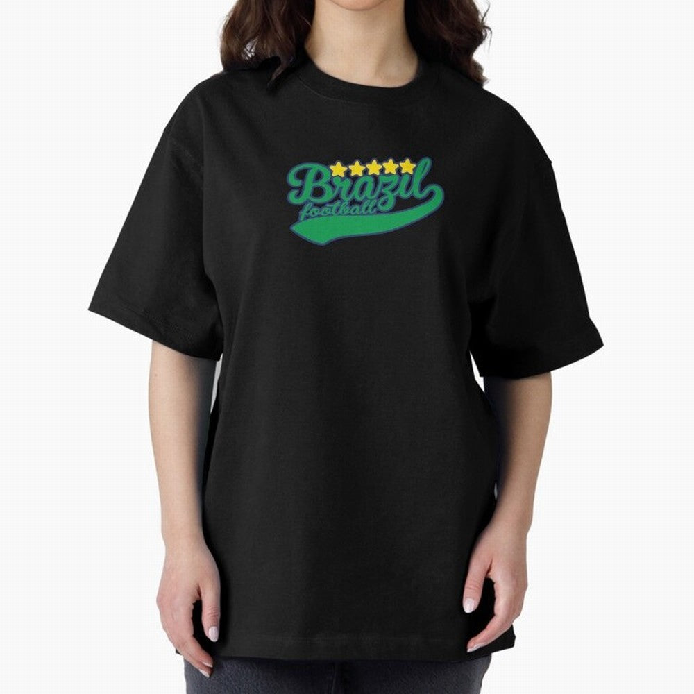 Brazil Soccer Football World Cup Vintage Oversized T-Shirt Bring Retro Soccer Energy to FIFA World Cup 2026 Group Stage Spirit, Built around England, France and Netherlands, Cristiano Ronaldo, Stadium Memories, Football Loyalty, International