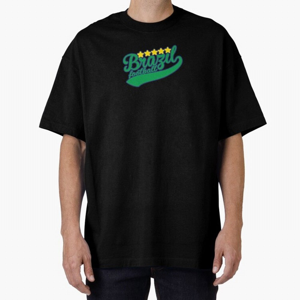 Brazil Soccer Football World Cup Vintage Oversized T-Shirt Bring Retro Soccer Energy to FIFA World Cup 2026 Group Stage Spirit, Built around England, France and Netherlands, Cristiano Ronaldo, Stadium Memories, Football Loyalty, International