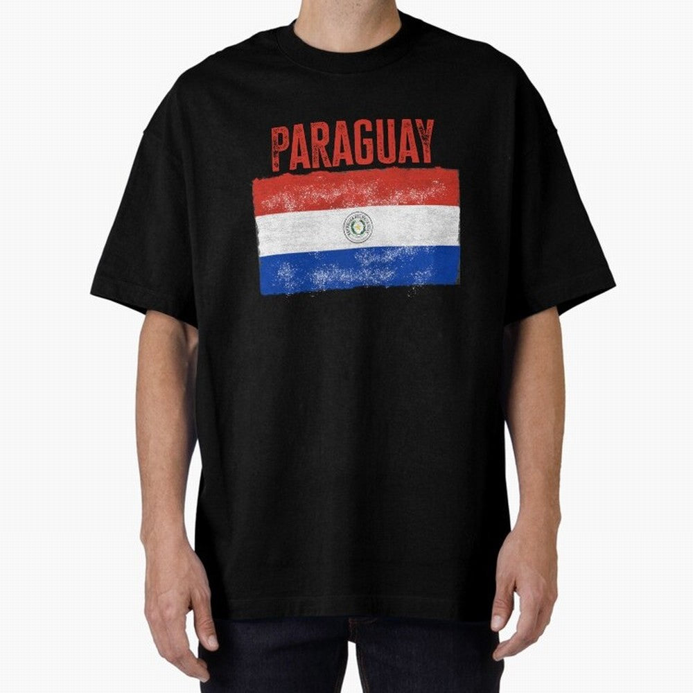 Paraguay Oversized T-Shirt Bring Retro Soccer Energy to FIFA World Cup 2026 Group Stage Spirit, Capturing England, Neymar, Classic Soccer Heritage, Championship Pressure, Fan Loyalty and International Pride; Great for Watch Parties, Sports Bars,