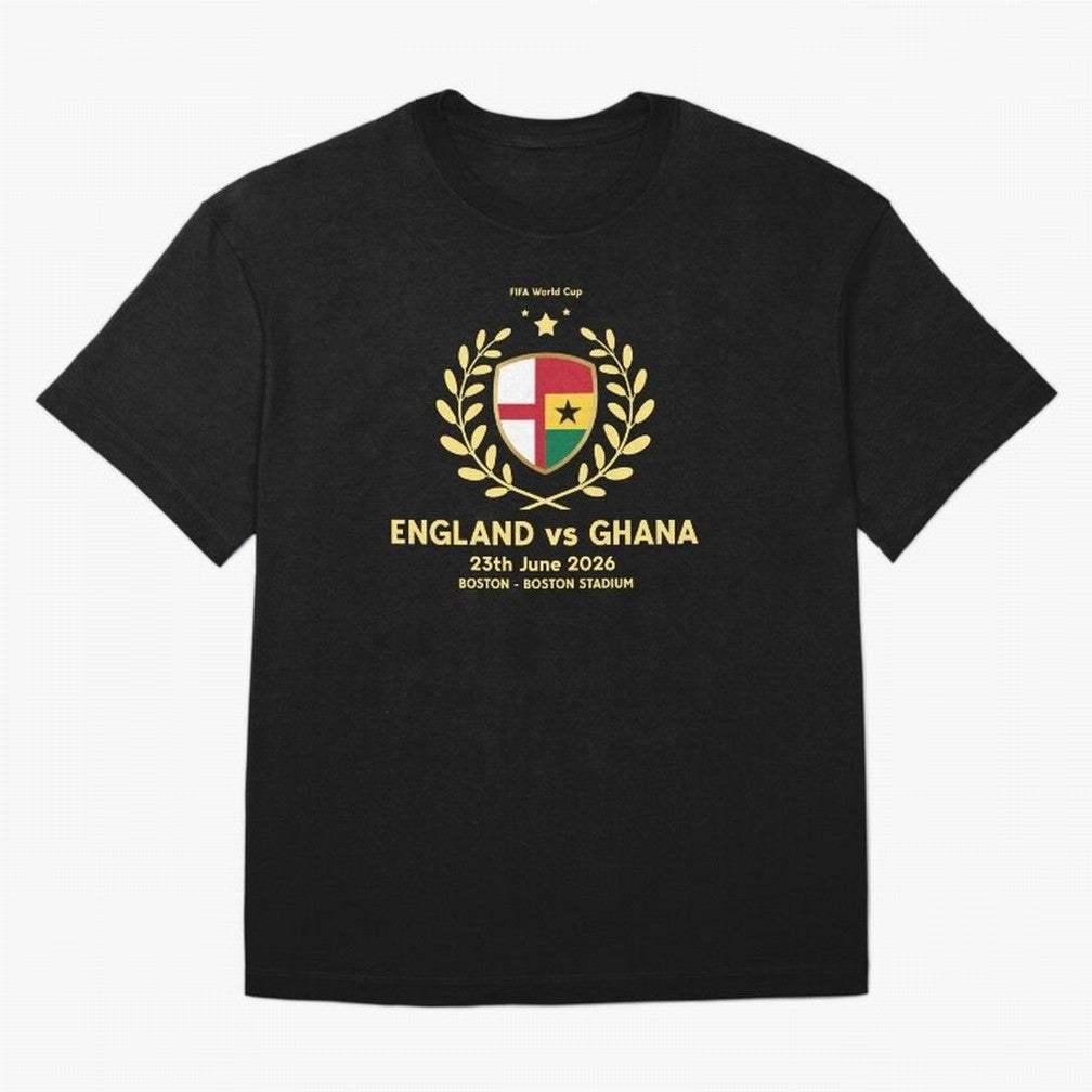 FIFA World Cup - England v Ghana Oversized T-Shirt Support Your Favorite Stars during FIFA World Cup 2026 USA Canada Mexico for Fans of Mbappe and Brazil, Portugal and Argentina, Bringing Stadium Chants, National Pride, Trophy Dreams and