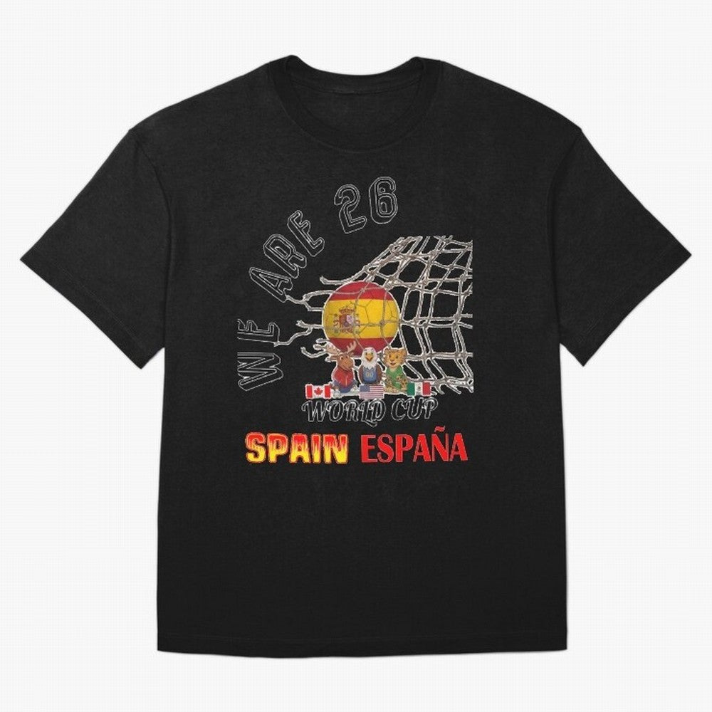 World cup 26 - Spain Oversized T-Shirt Showcase FIFA World Cup 2026 USA Canada Mexico Spirit, Capturing Portugal, Spain and Germany, Neymar, Vintage Soccer Flavor, Modern Football Stars, National Flags and Final Night Emotion; Built for Supporters