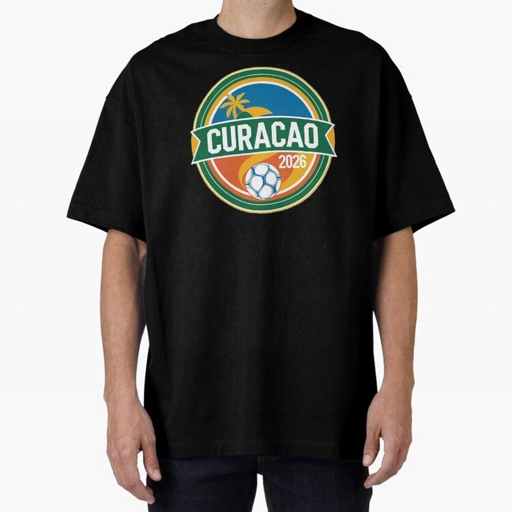 Curacao WC 2026 Oversized T-Shirt Bring Global Football Passion for FIFA World Cup 2026 Group Stage, Connected to CR7 and Messi, Argentina and Brazil, Match Day Excitement, Supporter Culture, Golden Goals and Global Football Passion; Made for