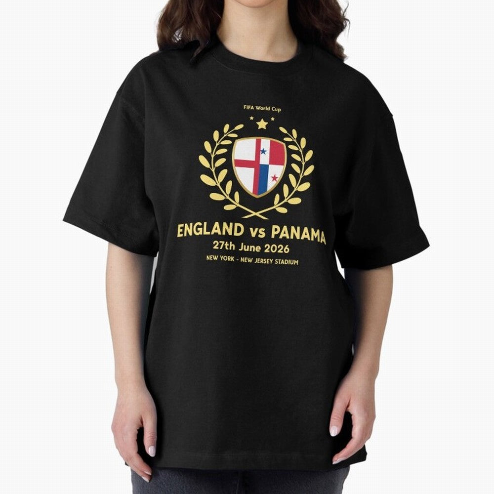 FIFA World Cup - England v Panama Oversized T-Shirt Bring Global Tournament Vibes to FIFA World Cup 2026 Featuring Cristiano Ronaldo, Argentina, France and Brazil Energy, Worldwide Fan Energy, Dramatic Goals, Stadium Lights and Championship