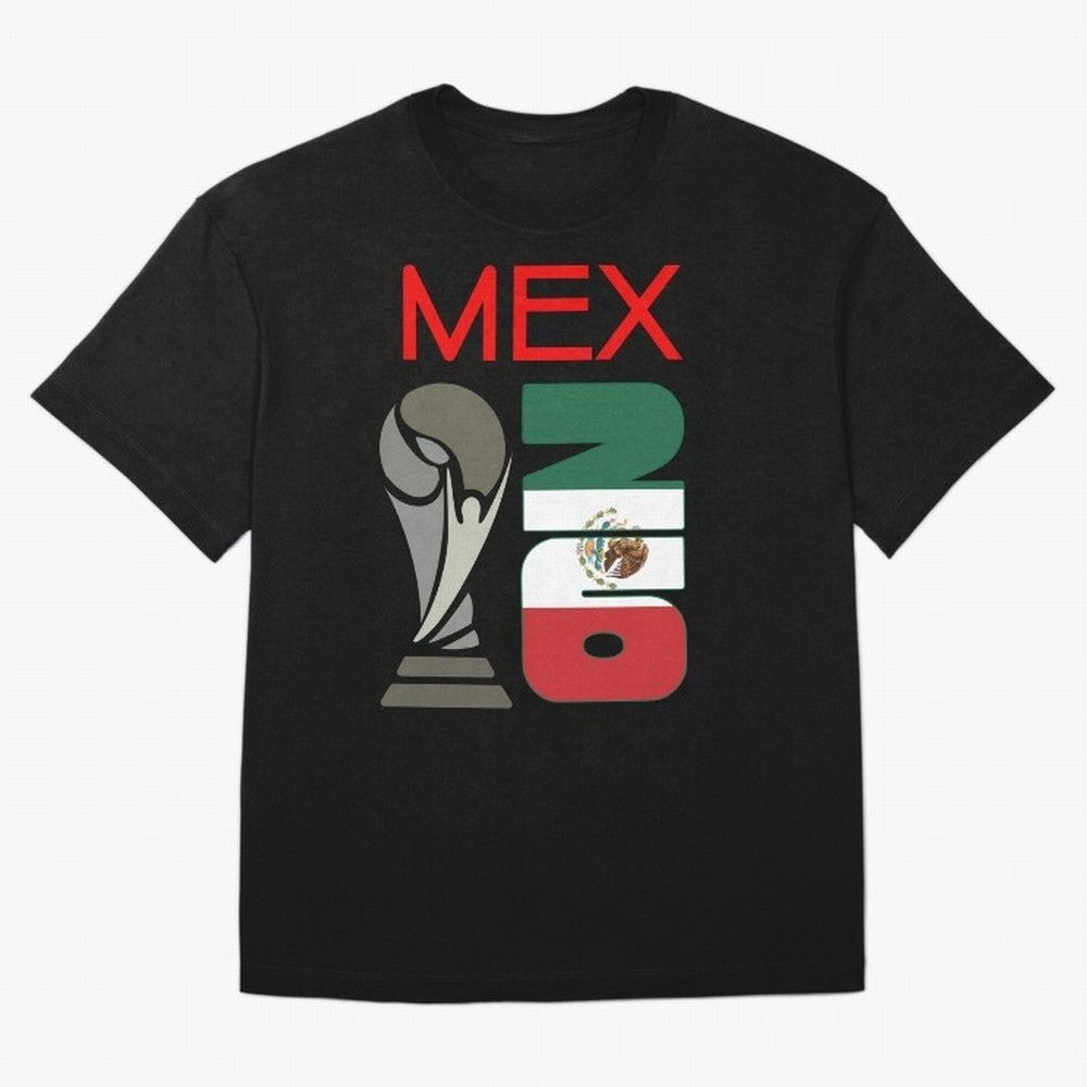 Mexico 2026 Soccer World Cup Trophy Mexican Flag Design Oversized T-Shirt Bring International Match Energy to Global Football Passion for FIFA World Cup 2026 USA Canada Mexico, Capturing Cristiano Ronaldo, Germany, Stadium Chants, National Pride,