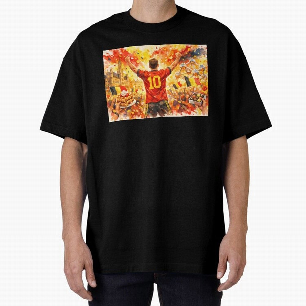 Belgian Celebration with Atomium Belgium Soccer Vibes Oversized T-Shirt Fuel Your Fan Pride for FIFA World Cup 2026 USA Canada Mexico with Neymar, Netherlands Energy, Stadium Memories, Football Loyalty, International Chants and Championship