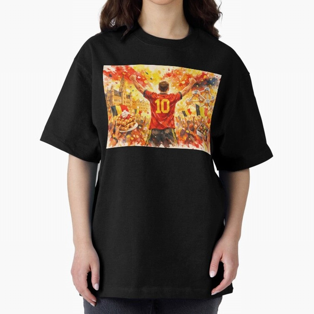 Belgian Celebration with Atomium Belgium Soccer Vibes Oversized T-Shirt Fuel Your Fan Pride for FIFA World Cup 2026 USA Canada Mexico with Neymar, Netherlands Energy, Stadium Memories, Football Loyalty, International Chants and Championship