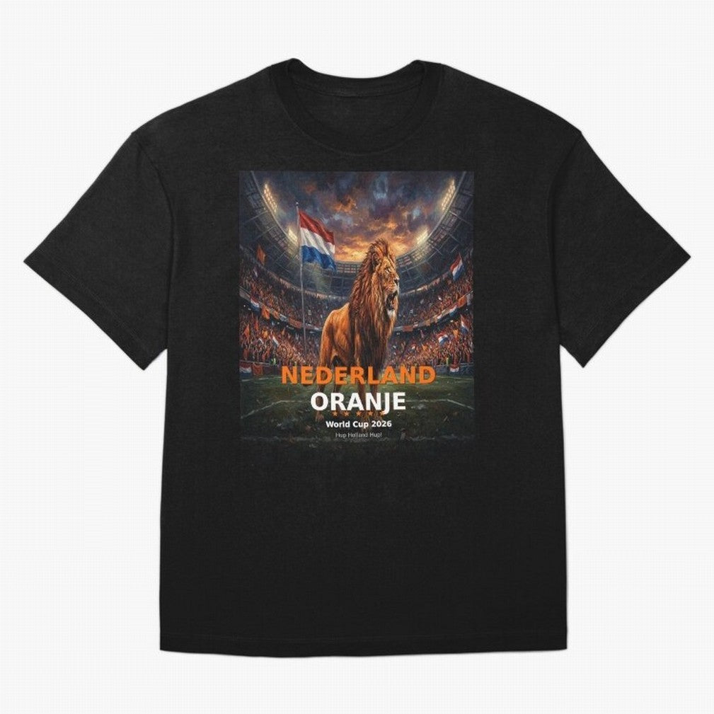 Nederland Oranje - World Cup 2026 Soccer Fan Tee Oversized T-Shirt Remember Iconic Moments from FIFA World Cup 2026 Connected to Neymar, Brazil Energy, Football History, Final Match Energy, Crowd Noise and Once in a Lifetime Moments; Great for