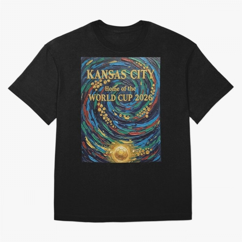 Kansas City Home of the World Cup 2026 Soccer Fan ¡ª Moody Jewel Art Print Oversized T-Shirt Show Fan Pride Across FIFA World Cup 2026 Centered on CR7 and Messi, Portugal, Spain and Germany Energy, Game Day Rituals, Football Legends, Country Pride
