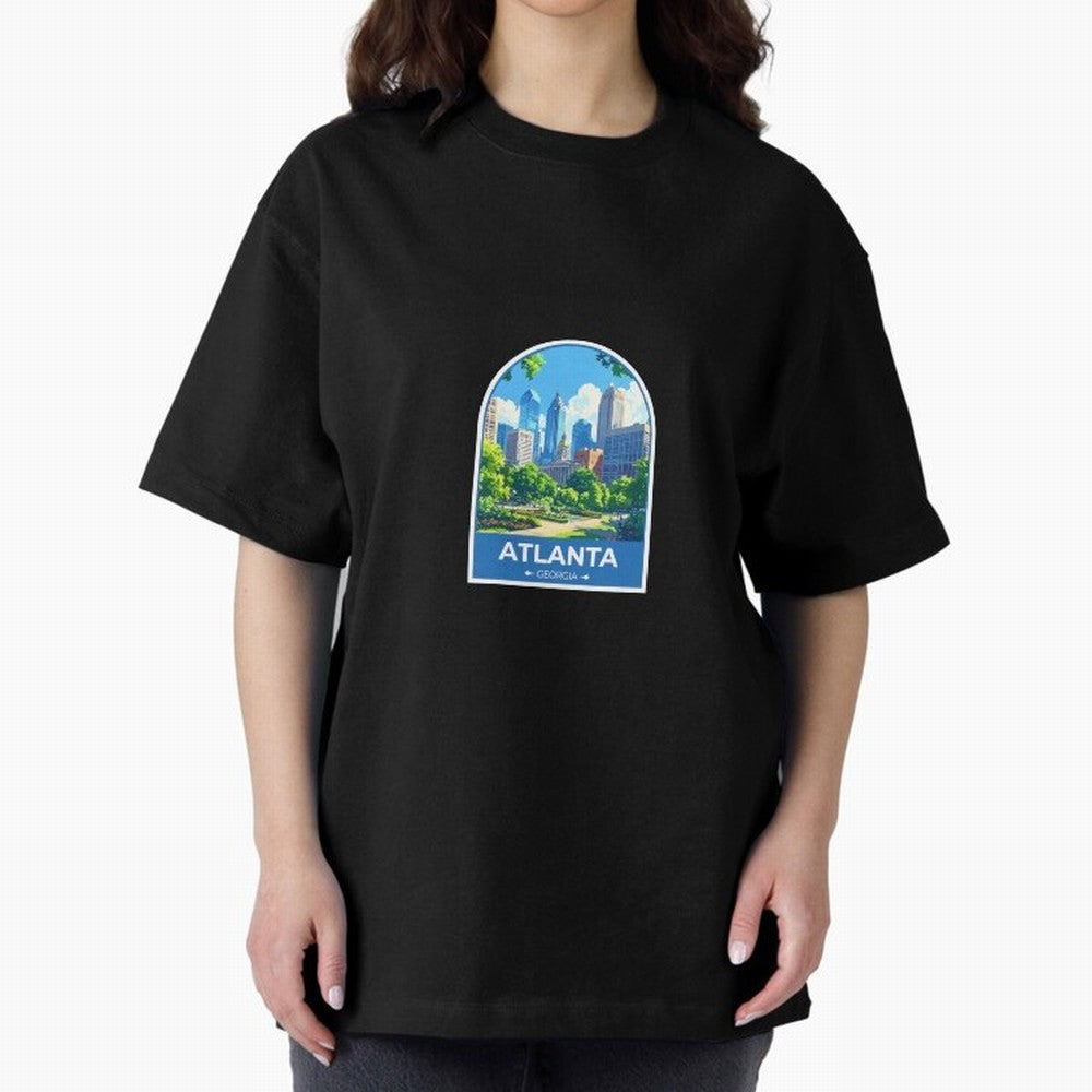 Atlanta Georgia Oversized T-Shirt Support Your Favorite Stars during Match Day Hype around FIFA World Cup 2026, Messi, England, France and Netherlands, Vintage Soccer Flavor, Modern Football Stars, National Flags and Final Night Emotion; Built for