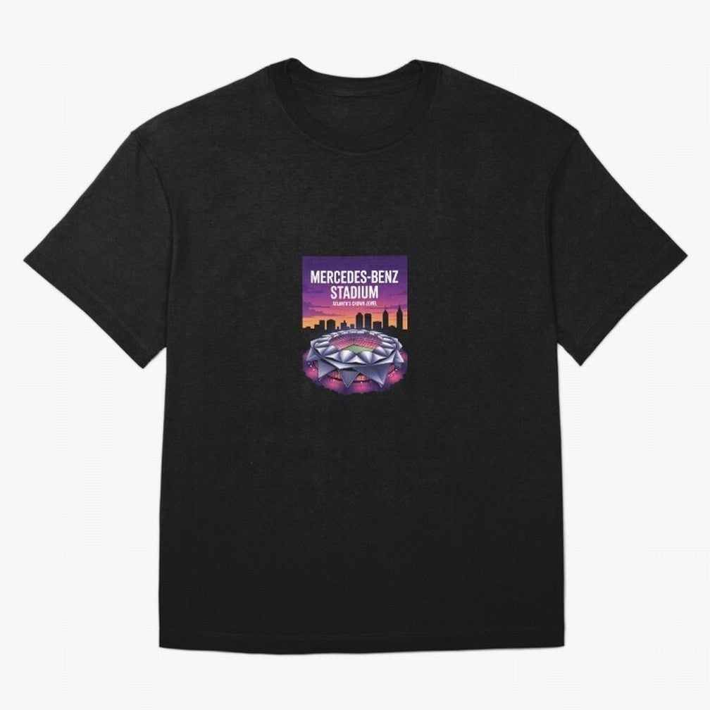 Atlanta Stadium Oversized T-Shirt Represent Football Lovers during the FIFA World Cup 2026 Journey through Messi, CR7 and Mbappe Highlights, England and Germany Pride, Global Supporter Spirit, Legendary Goals, National Colors and Tournament