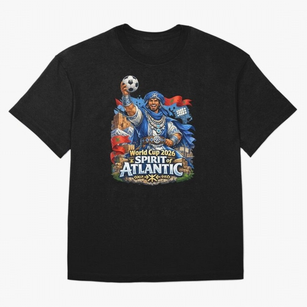Moroccan World Cup 2026 Spirit of Atlantic Oversized T-Shirt Make Every Kick Count in FIFA World Cup 2026 Group Stage Made for Cristiano Ronaldo, Netherlands Energy, Global Supporter Spirit, Legendary Goals, National Colors and Tournament