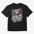 Proud To Support USA FIFA World Cup 2026 American Soccer Fan Patriotic Design Oversized T-Shirt Support the Legends of FIFA World Cup 2026 Group Stage for Fans of Messi and Germany, Bringing Vintage Soccer Flavor, Modern Football Stars, National