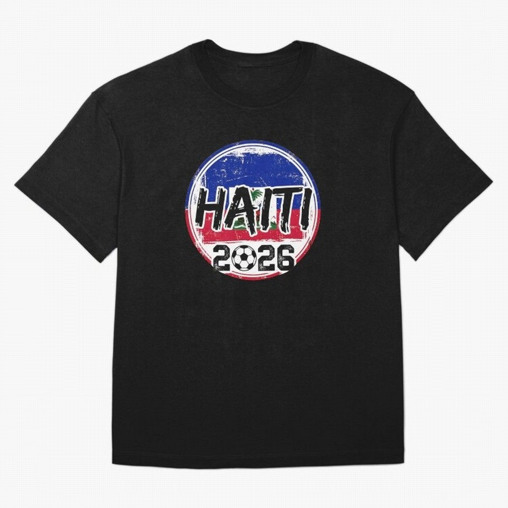 Haiti World Cup 2026 Soccer Fan Game Day T-Shirt_86605887 Oversized T-Shirt Cheer for Match Day Hype around FIFA World Cup 2026, Messi and Cristiano Ronaldo, Brazil, Sports Nostalgia, International Competition, Famous Players and Unforgettable