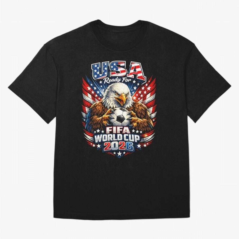 Soccer Pride Design For American Football Fans USA FIFA World Cup 2026 Oversized T-Shirt Show Your Love for the FIFA World Cup 2026 Group Stage Journey through Mbappe Highlights, Argentina and Brazil Pride, Retro Football Energy, Iconic Rivalries,