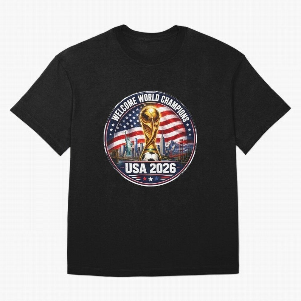 World Cup 2026 Celebration T-Shirt | USA Canada Mexico Soccer Fan Tee Oversized T-Shirt Relive Legendary Nights from the FIFA World Cup 2026 USA Canada Mexico Journey through Messi and Cristiano Ronaldo Highlights, England Pride, Game Day Rituals,