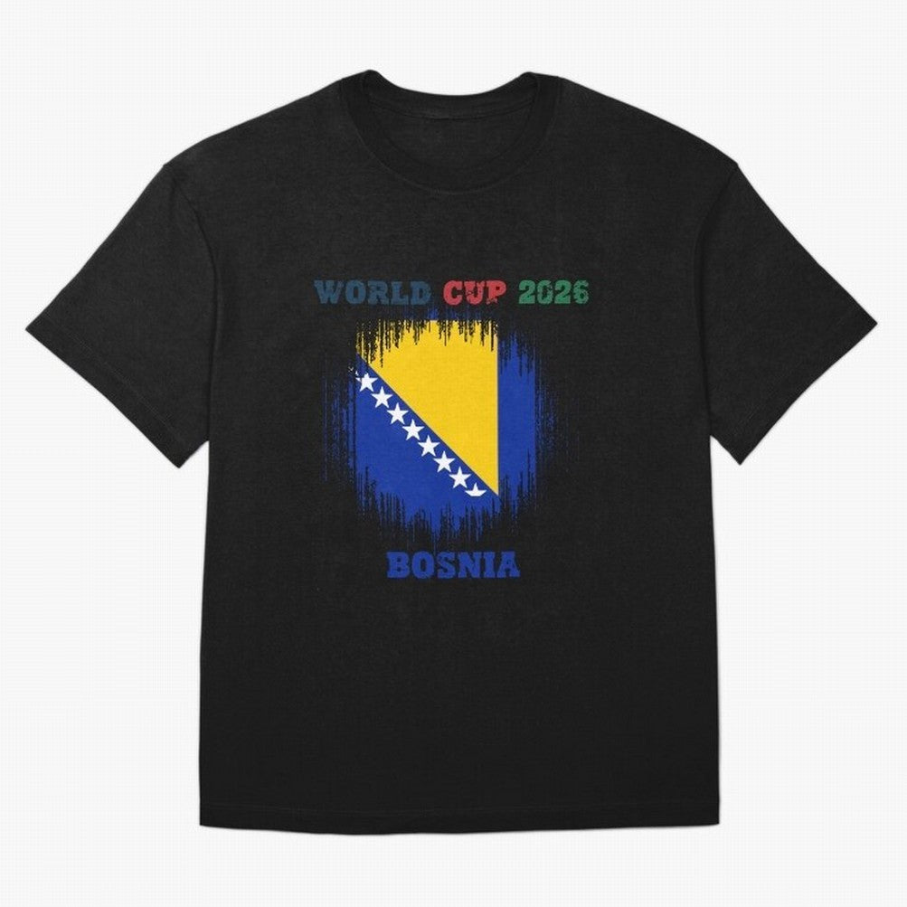 BOSNIA WORLD CUP 2026 Oversized T-Shirt Remember FIFA World Cup 2026 Spirit, Featuring England, Cristiano Ronaldo, Stadium Chants, National Pride, Trophy Dreams and Unforgettable Football Memories; Ideal for Football Dads, Football Moms, Friends,