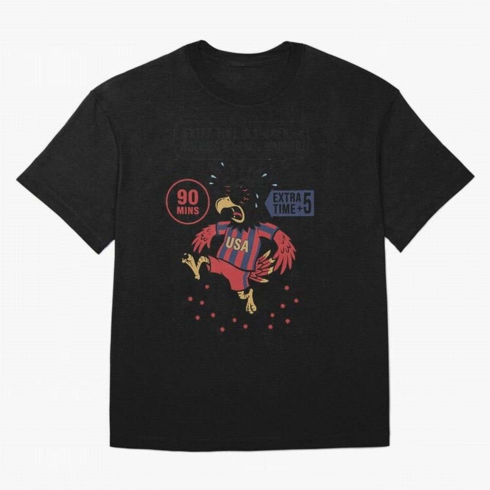 Extra Time ¡ª America Was Not Warned V1 Oversized T-Shirt Show Your Stadium Side during Global Football Passion for FIFA World Cup 2026 Group Stage, with CR7, France, Fan Favorite Moments, National Team Passion, Big Match Drama and Soccer History;