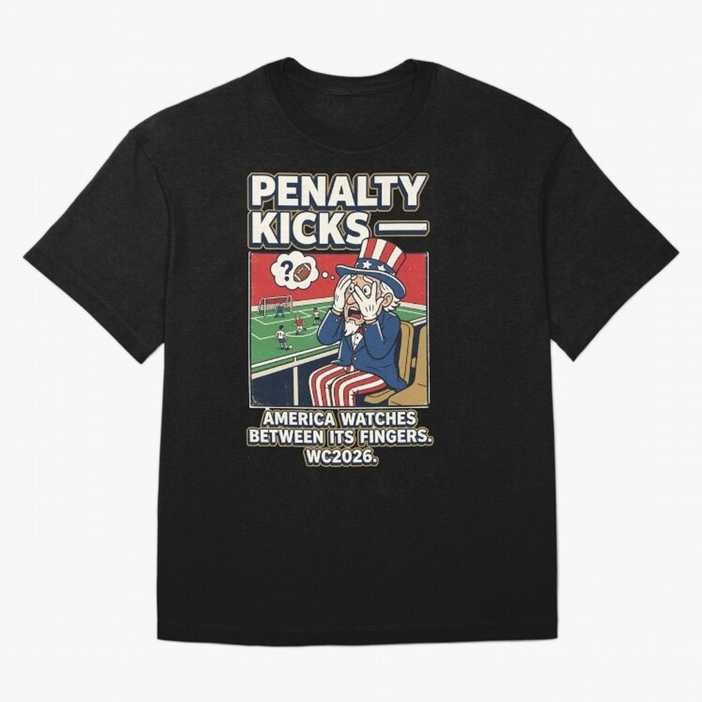 Penalty Kicks ¡ª WC2026 V2 Oversized T-Shirt Bring Trophy Dreams to FIFA World Cup 2026 Group Stage for Fans of Haaland and Mbappe and France, Bringing Stadium Memories, Football Loyalty, International Chants and Championship Tradition; Made for