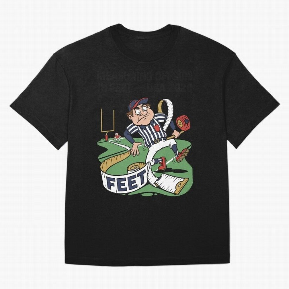 Measuring Offside in Feet ¡ª USA 2026 V2 Oversized T-Shirt Support Global Football Passion for FIFA World Cup 2026, Featuring Cristiano Ronaldo, Spain and Netherlands, Soccer Culture, Superstar Moments, National Team Dreams and Competitive Fire;