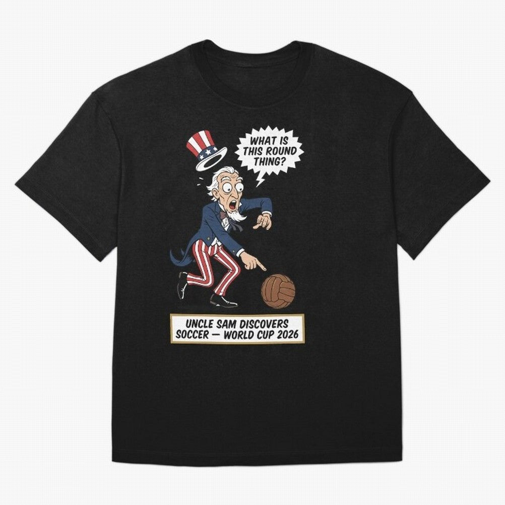 Uncle Sam Discovers Soccer ¡ª V4 Oversized T-Shirt Bring Legendary Rivalry Energy to FIFA World Cup 2026 Group Stage Made for Cristiano Ronaldo, Spain and Netherlands Energy, Match Day Excitement, Supporter Culture, Golden Goals and Global Football