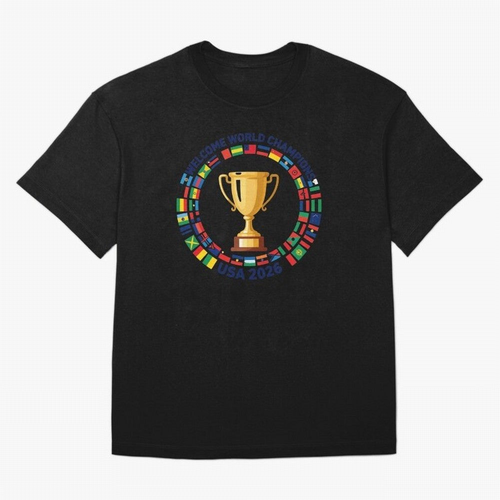 World Cup 2026 Celebration T-Shirt | USA Canada Mexico Soccer Fan Tee Oversized T-Shirt Join the Global Buzz around FIFA World Cup 2026 for Fans of CR7 and Argentina, France and Brazil, Bringing Retro Football Energy, Iconic Rivalries, Trophy Chase