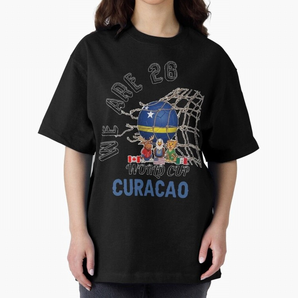 World cup 26 - Curacao Oversized T-Shirt Join FIFA World Cup 2026 Built around CR7, Argentina and Brazil Energy, Champion Mindset, Group Stage Buzz, Knockout Tension and Passionate Fan Culture; Great for Supporters Who Love Legendary Players,