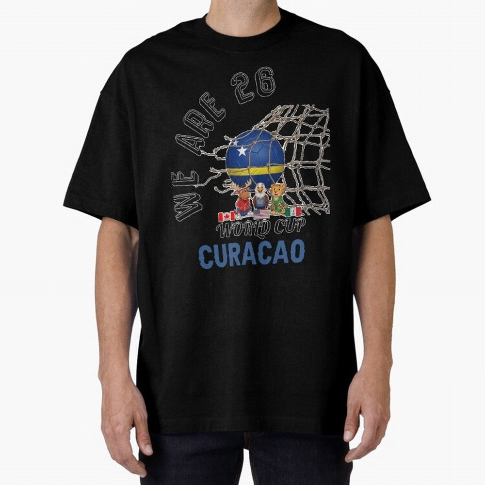 World cup 26 - Curacao Oversized T-Shirt Join FIFA World Cup 2026 Built around CR7, Argentina and Brazil Energy, Champion Mindset, Group Stage Buzz, Knockout Tension and Passionate Fan Culture; Great for Supporters Who Love Legendary Players,