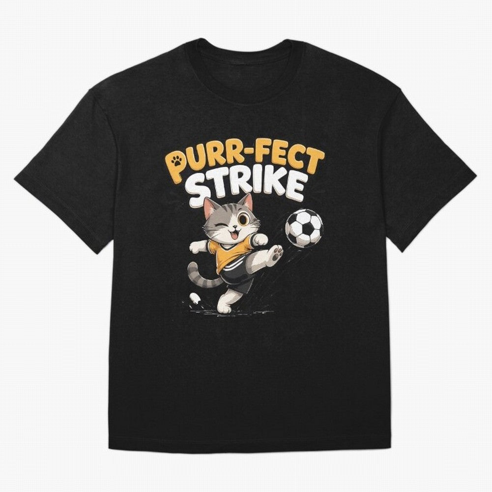Purr-fect Strike Oversized T-Shirt Make the Season About Match Day Hype around FIFA World Cup 2026 USA Canada Mexico, Haaland, Germany, Retro Football Energy, Iconic Rivalries, Trophy Chase Drama and Stadium Atmosphere; Perfect for Supporters Who