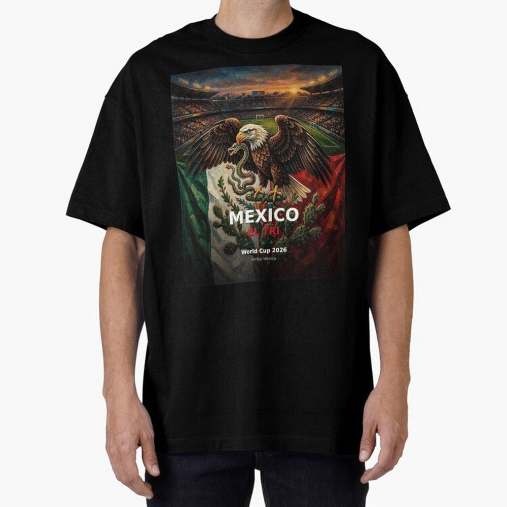Mexico El Tri - World Cup 2026 Soccer Fan Tee Oversized T-Shirt Bring Global Tournament Vibes to Match Day Hype around FIFA World Cup 2026 USA Canada Mexico, Messi and Cristiano Ronaldo, Netherlands, Stadium Chants, National Pride, Trophy Dreams