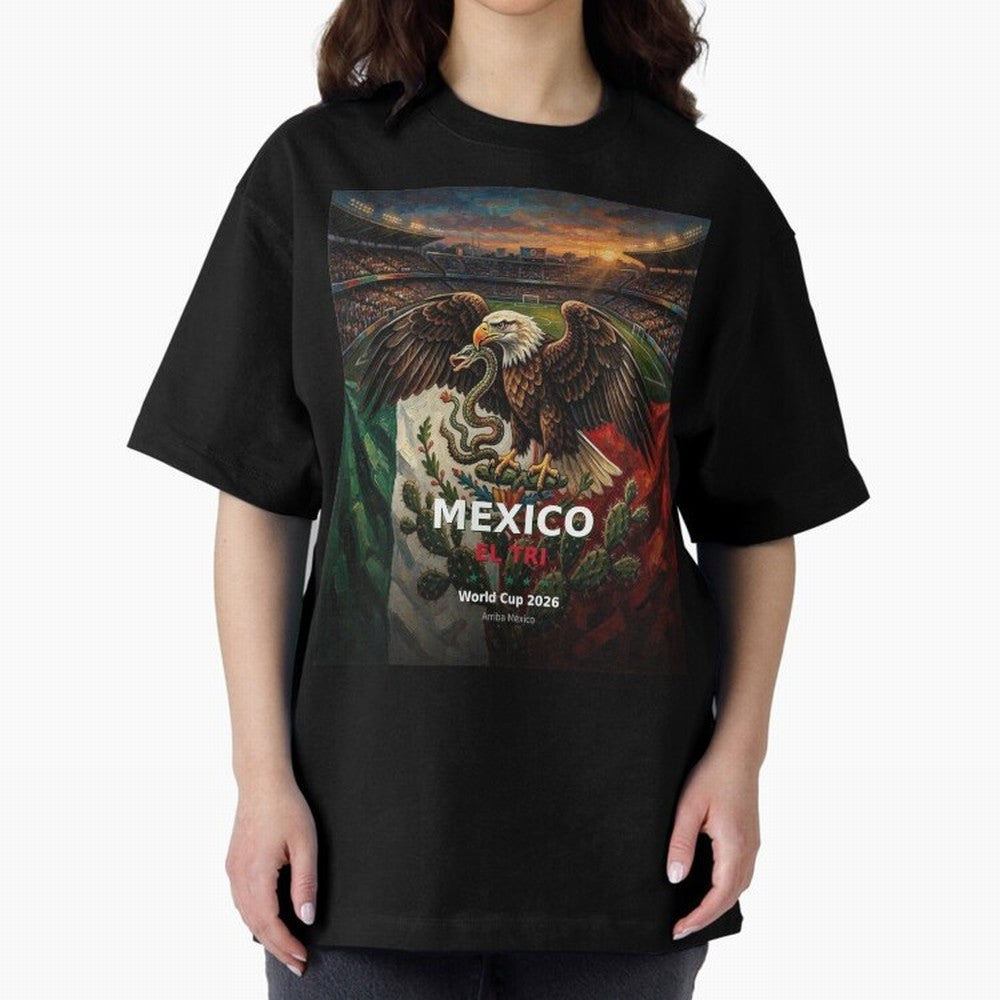 Mexico El Tri - World Cup 2026 Soccer Fan Tee Oversized T-Shirt Bring Global Tournament Vibes to Match Day Hype around FIFA World Cup 2026 USA Canada Mexico, Messi and Cristiano Ronaldo, Netherlands, Stadium Chants, National Pride, Trophy Dreams