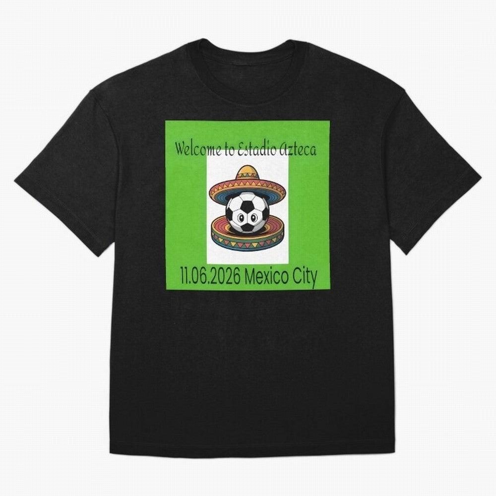 Welcome to Estadio Azteca Mexico City June 11, 2026 Oversized T-Shirt Discover FIFA World Cup 2026 Group Stage with Messi, Argentina and Brazil Energy, Sports Nostalgia, International Competition, Famous Players and Unforgettable Victories; Perfect