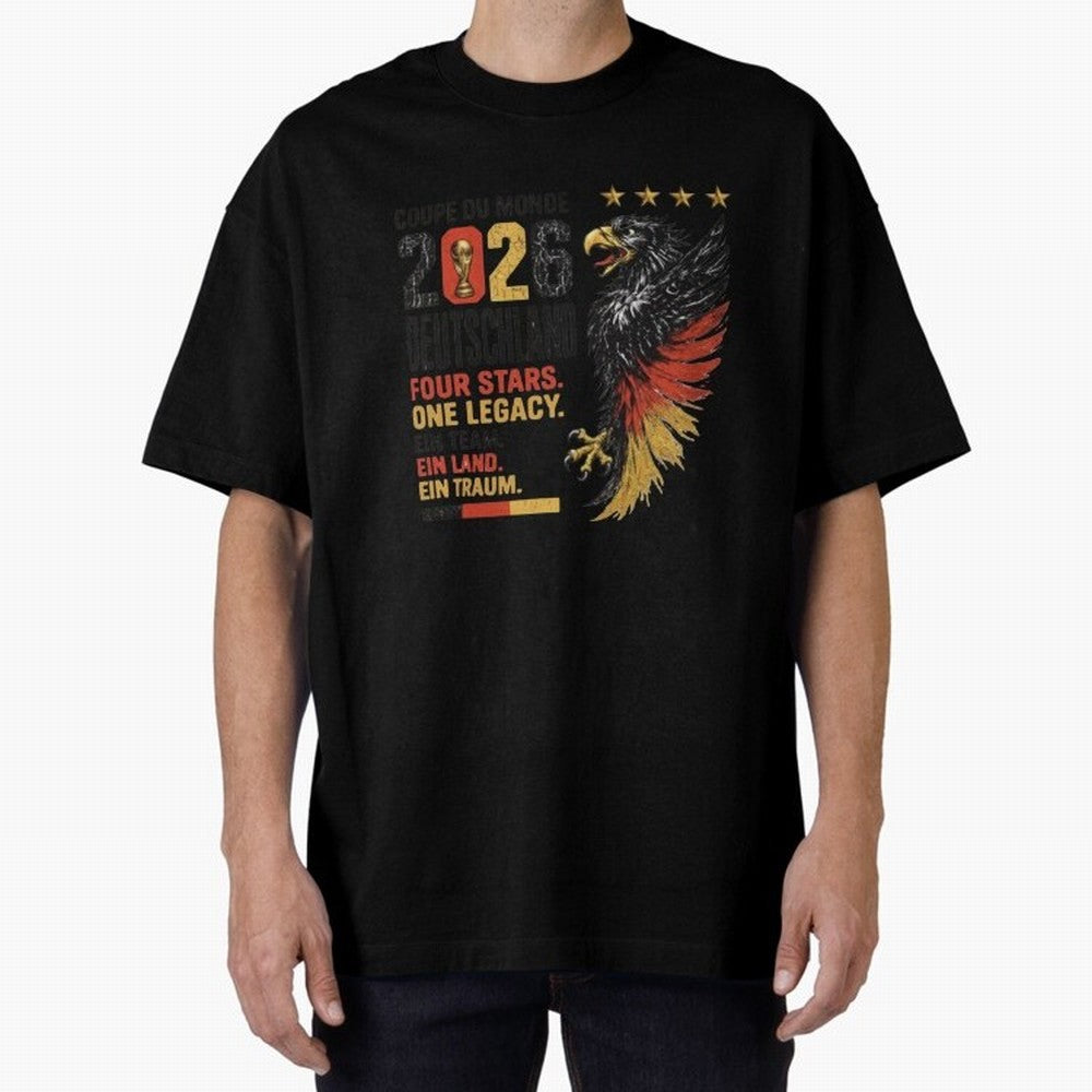 Germany Soccer World Cup 2026 Eagle Vintage Design Oversized T-Shirt Remember Iconic Moments from the FIFA World Cup 2026 Journey through Neymar, Haaland and Cristiano Ronaldo Highlights, Portugal Pride, Game Day Rituals, Football Legends, Country