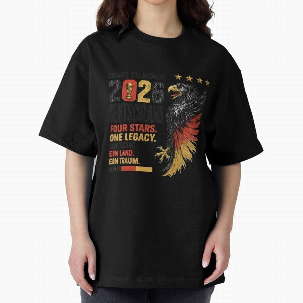 Germany Soccer World Cup 2026 Eagle Vintage Design Oversized T-Shirt Remember Iconic Moments from the FIFA World Cup 2026 Journey through Neymar, Haaland and Cristiano Ronaldo Highlights, Portugal Pride, Game Day Rituals, Football Legends, Country