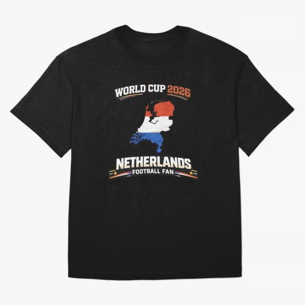 Netherlands Football Fan World Cup 2026 - Dutch Map Vintage Art Oversized T-Shirt Represent Football Lovers during FIFA World Cup 2026 Group Stage Capturing Messi and Cristiano Ronaldo, Portugal, Spain and Germany Energy, Game Day Rituals, Football