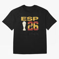 Spain Football World Cup 2026 - Vintage ESP 26 Flag Design Oversized T-Shirt Bring Legendary Rivalry Energy to Global Football Passion for FIFA World Cup 2026, Inspired by Neymar, Haaland and Cristiano Ronaldo, Germany, Stadium Memories, Football
