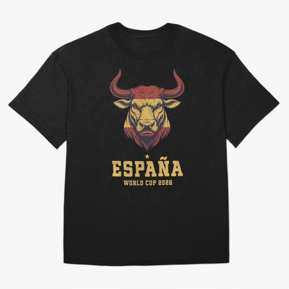 Spain Football World Cup 2026 - Vintage Spanish Bull Espa?a Oversized T-Shirt Bring Stadium Energy to the FIFA World Cup 2026 Group Stage Journey through Haaland and Mbappe Highlights, Netherlands Pride, Football Passion, Legendary Performances,