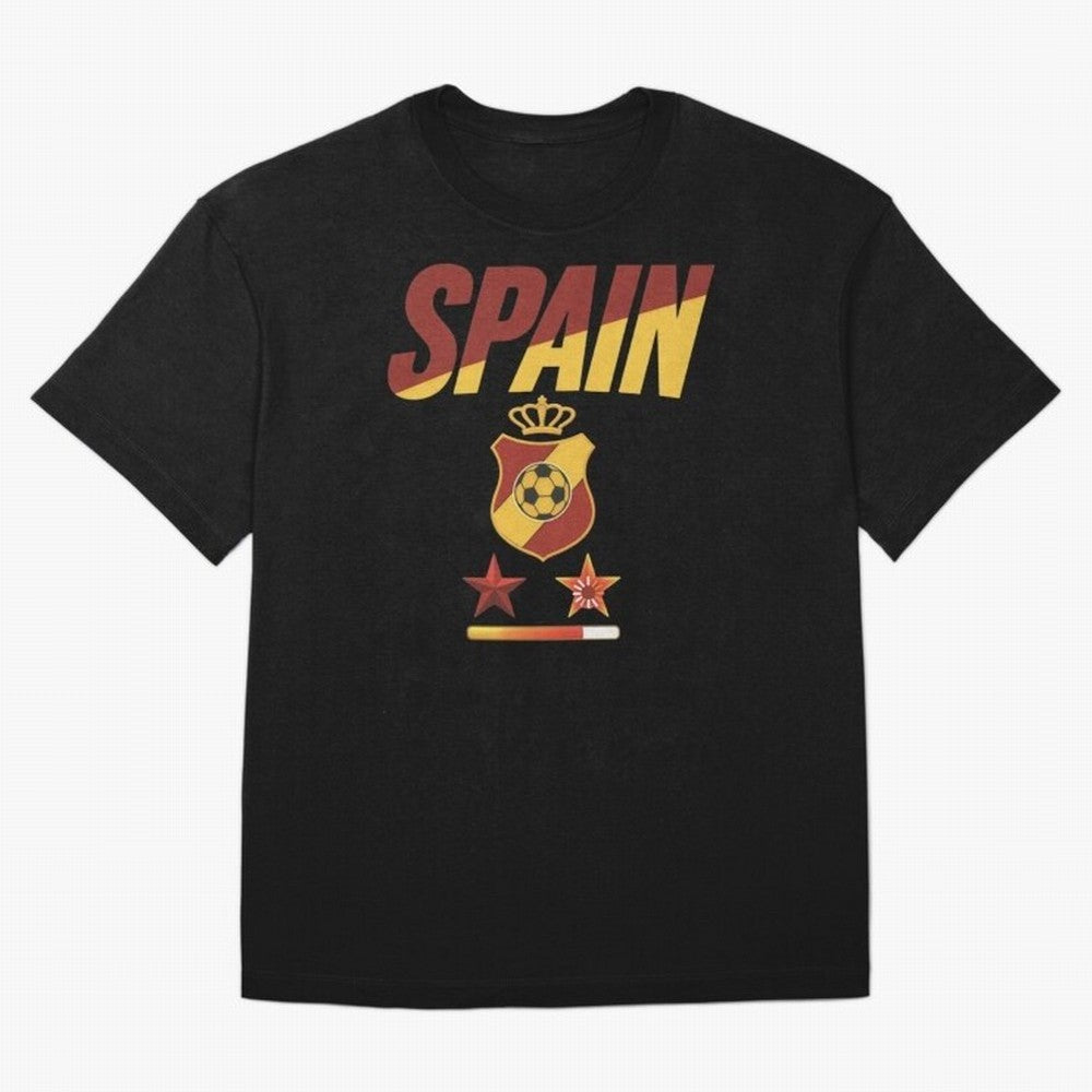 Spain Football World Cup 2026 - La Roja Stars Loading Oversized T-Shirt Bring Home Global Football Passion for FIFA World Cup 2026, Connected to Haaland, Portugal, Spain and Germany, Retro Football Energy, Iconic Rivalries, Trophy Chase Drama and