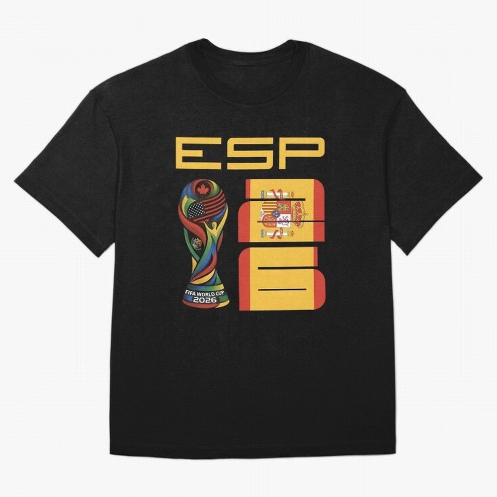 Spain Soccer World Cup 2026 Fan Art - ESP La Roja Oversized T-Shirt Support Your Favorite Stars during FIFA World Cup 2026 USA Canada Mexico Highlighting Haaland, England and Germany Energy, Classic Soccer Heritage, Championship Pressure, Fan