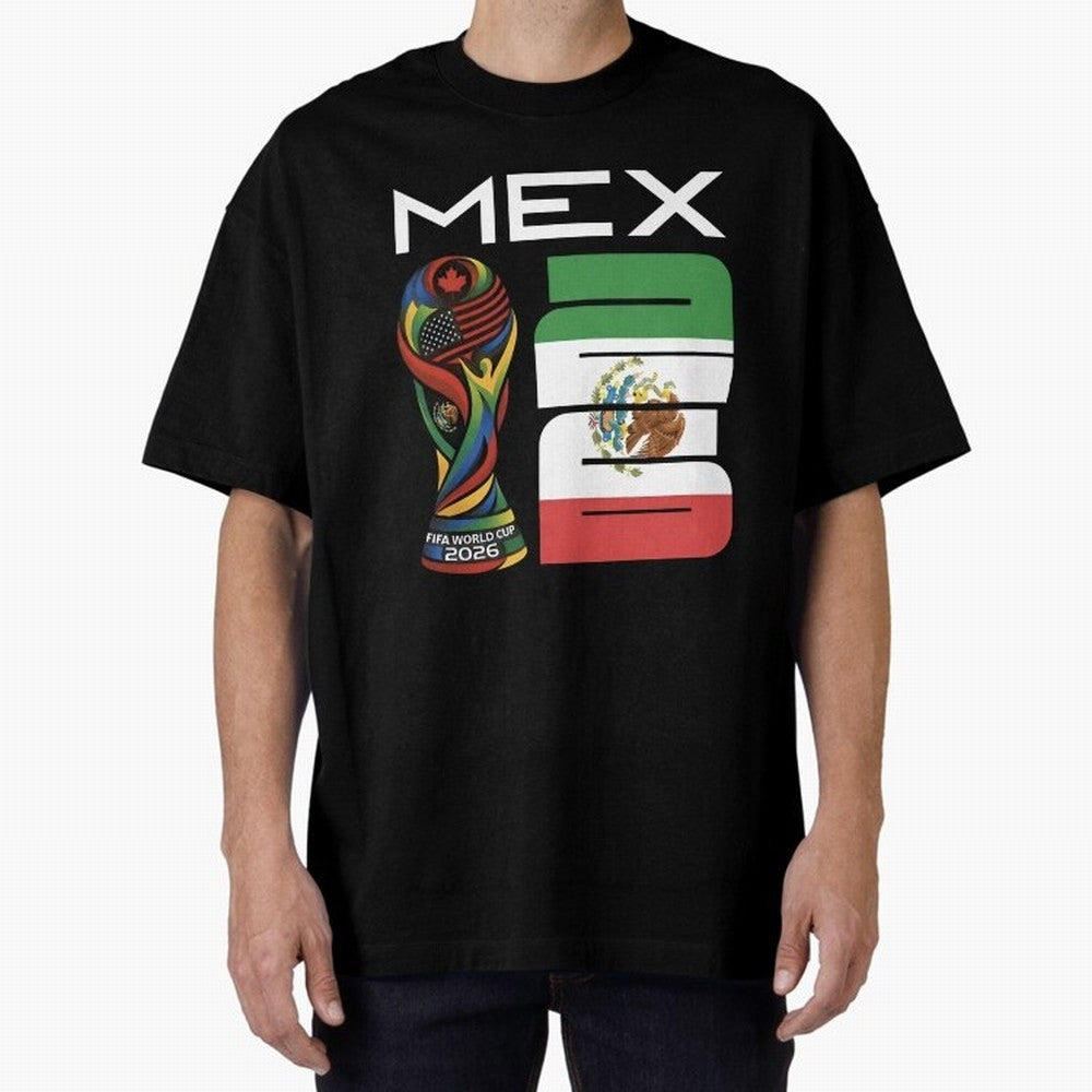 Mexico World Cup 2026 Host City Football Design Oversized T-Shirt Celebrate the Stars of FIFA World Cup 2026 Group Stage Spirit, Driven by Netherlands, CR7, Tournament Hype, Historic Matchups, Family Viewing Parties and Global Sports Pride; Great